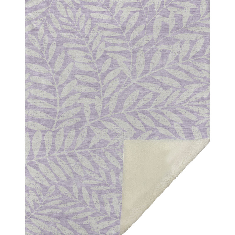Jeté floral Sherpa ASB899 Addison, Lavande, Motif floral