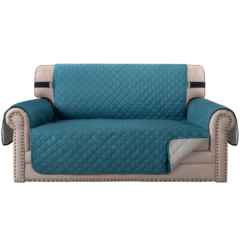 Housse pour fauteuil à coussins carrés/rectangulaires, 100% polyester bleu profond, H 75 po x l 46 po x P 22 po