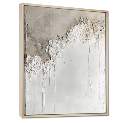 Soft Beige Plaster Paint Layers I - Beige Clean Canvas Wall Decor