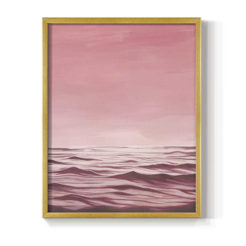 «Playa Rosa II», reproduction encadrée - bois massif, H 30 po x l 24 po, Doré