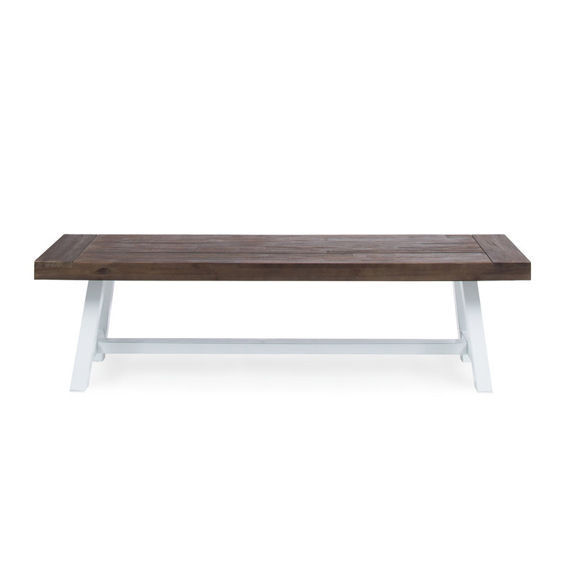 Banc de mobilier intérieur / extérieur, Brun / blanc