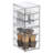 3-Drawer Stackable Organizer - Pull-Out Sliding Storage Drawers for Kitchen or Pantry - Clear