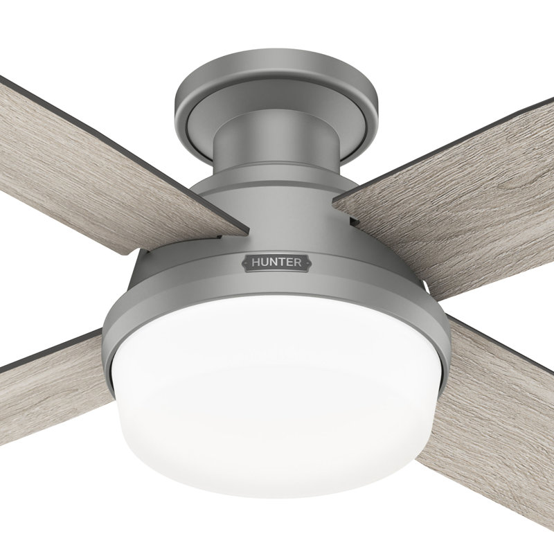 Ventilateur de plafond avec lumières DEL Pollman, Gris