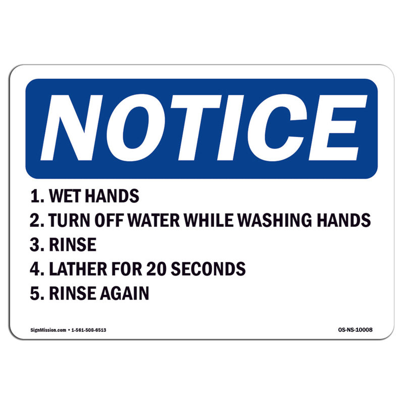 Turn off Water While Washing Sign