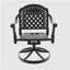 7-Piece All-Weather Cast Aluminum Dining Set, Include 6 Swivel Chairs and 48.03" Round Table With Black Frame (same sku:W1710S00314 )