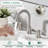 Widespread Bathroom Faucet With Pop Up Drain-111112343