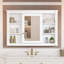 Armoire de rangement murale de 42 po pour salle de bain, armoire à pharmacie, armoire de salle de bain moderne avec miroir, armoire à miroir avec 6 tablettes ouvertes (meuble-lavabo non inclus)