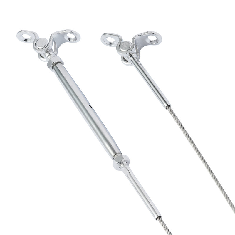 VEVOR T316 Stainless Steel Adjustable Angle 1/8" Cable Railing Kit/Hardware for Wood Post