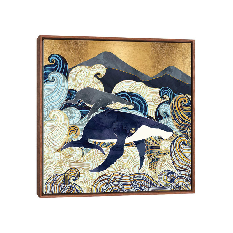 Bond IV - Graphic Art Print, No Matte, Classic Brown Framed Canvas, 37" H x 37" W x 1.5" D