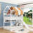 House Bed With Canopy And Bookshelves-606687218