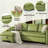 L-shaped Velvet Upholstered Sleeper Sofa and Chaise with Toss Pillows-1175793796