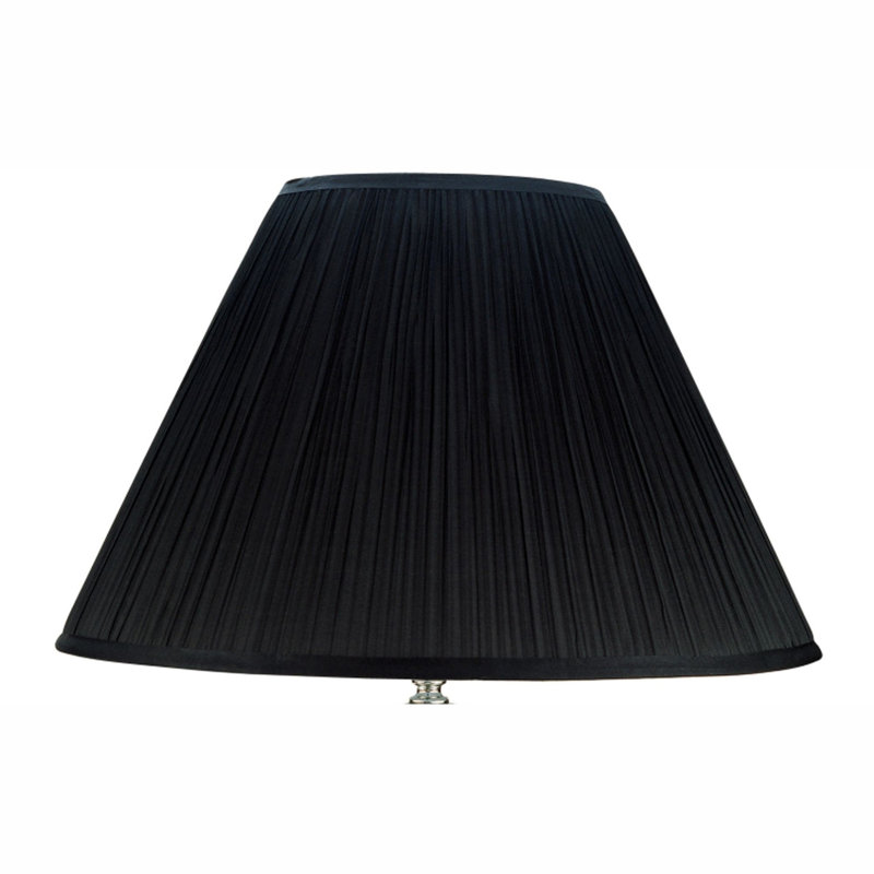 Lampe de table haute 27 po en céramique, en forme d'urne, abat-jour en lin, Argent, Noir