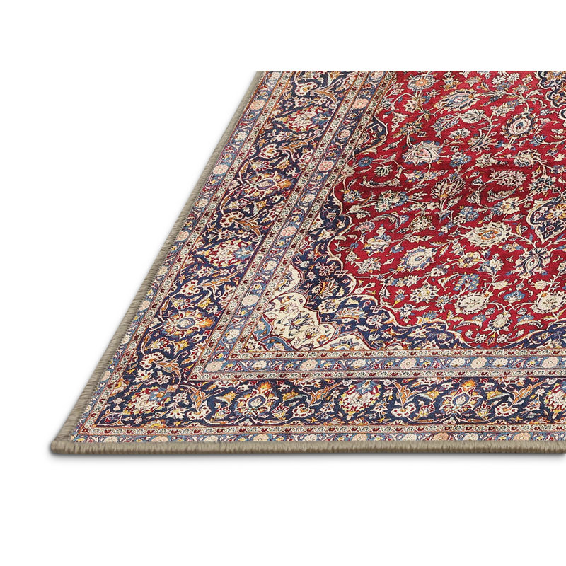 Tapis 100% traditionnel lavable à la machine 3176, Rectangle 5 pi x 8 pi