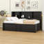 Lit de jour simple avec lit gigogne simple, lit de jour en métal avec tablettes de rangement et ports USB-1714937168