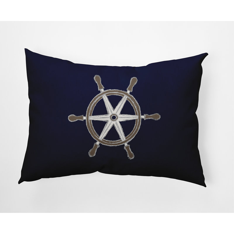 Reversible Throw Pillow, Navy