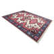 Matteson Hand-Knotted Area Rug in Red/White/Blue