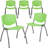 Oliverson Plastic Stacking Lobby Chairs with Perforated Backs-848270530