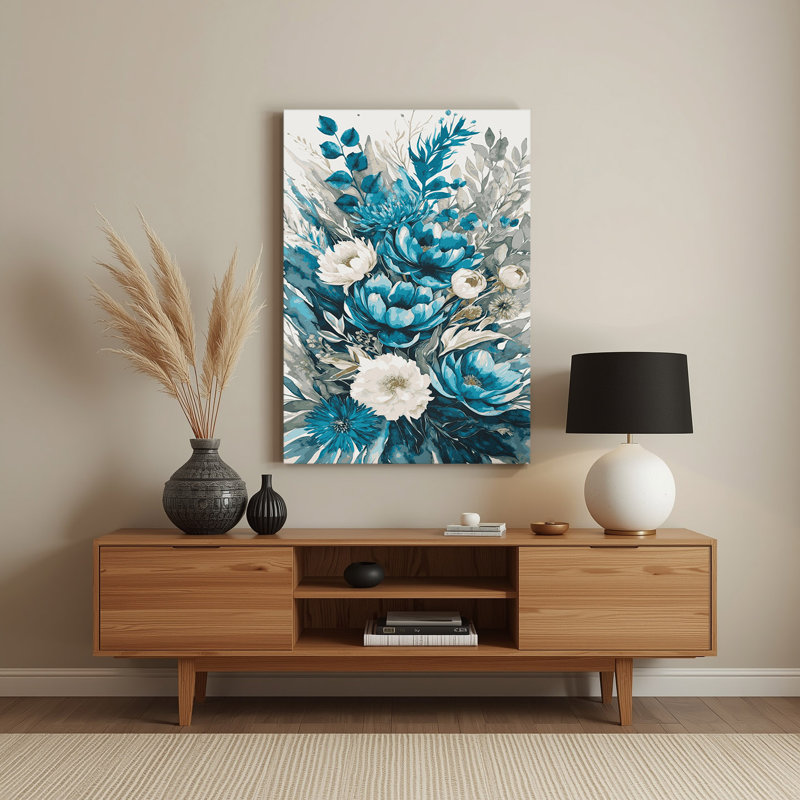 Aquarelle, art mural en métal beige 68, H 24 po x l 20 po
