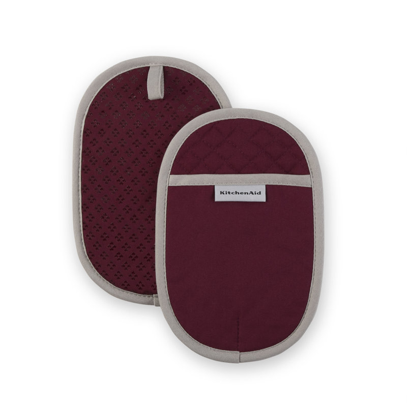 KitchenAid Asteroid Solid Diamond Potholder, Berry, 6.5" W x 10" L