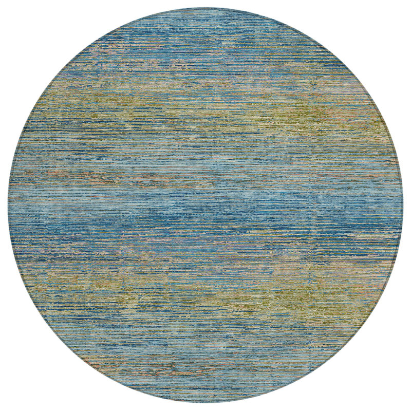 Tapis intérieur / extérieur lavable en machine Christain ACN1267, Rond 8 pi