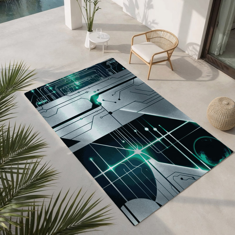 Tapis intérieur et extérieur Astro Glow, Rectangle 1 pi 6 po x 2 pi 6 po