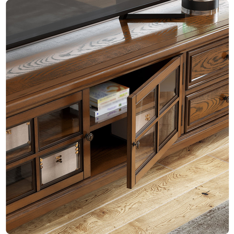 Rural classic solid wood TV stand