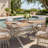 Weather-Resistant Rectangular Outdoor Dining Table with X-Shaped Legs for Backyard, Garden, and Deck