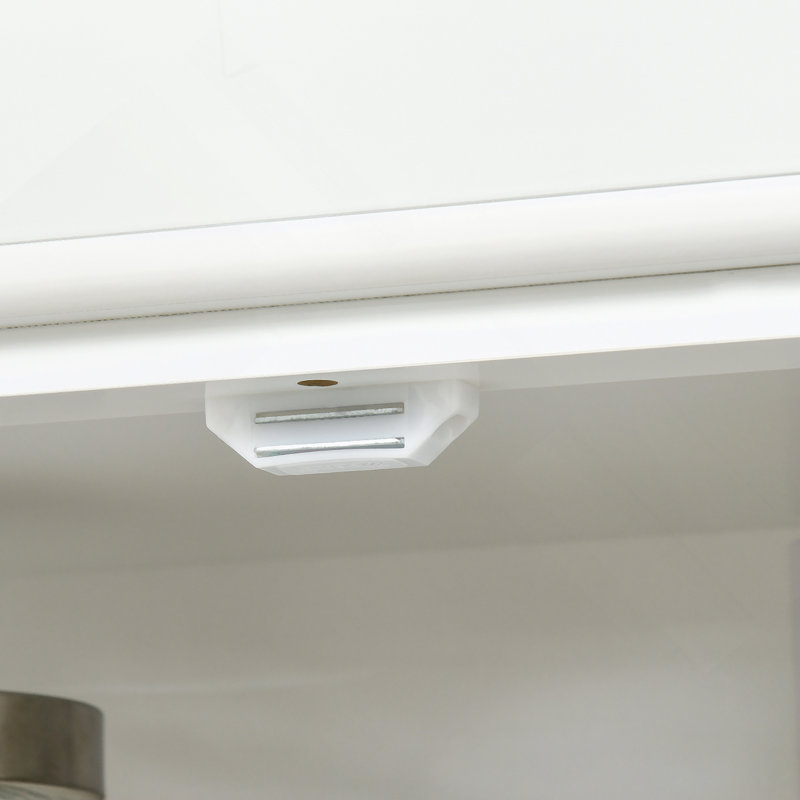 Garde-manger autoportant, 4 portes, tablettes réglables, panneau de fibres à densité moyenne blanc