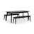 Pine Solid Wood Solid Wood Top Four Leg Dining Set-895667976