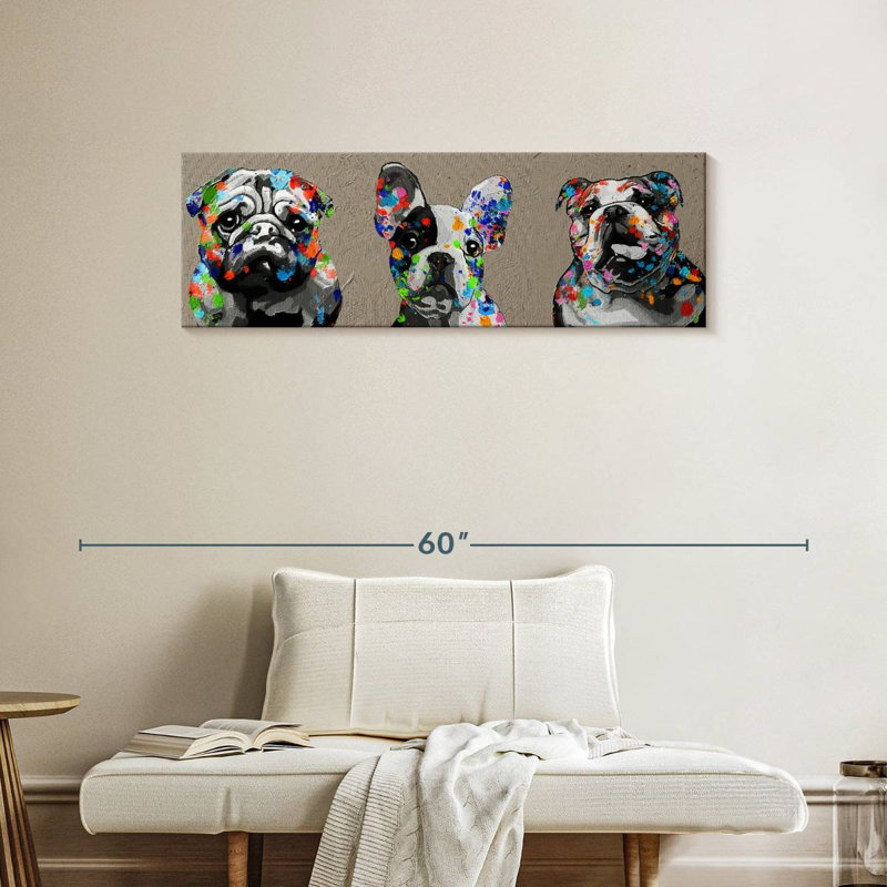 " Bulldogs ", 14" H x 42" W x 1.25" D