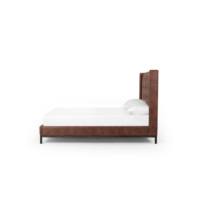 Newhall Upholstered Wingback Bed, King