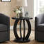 Table de bout ronde en bois, table de chevet décorative pour petit salon-123303299-126593490