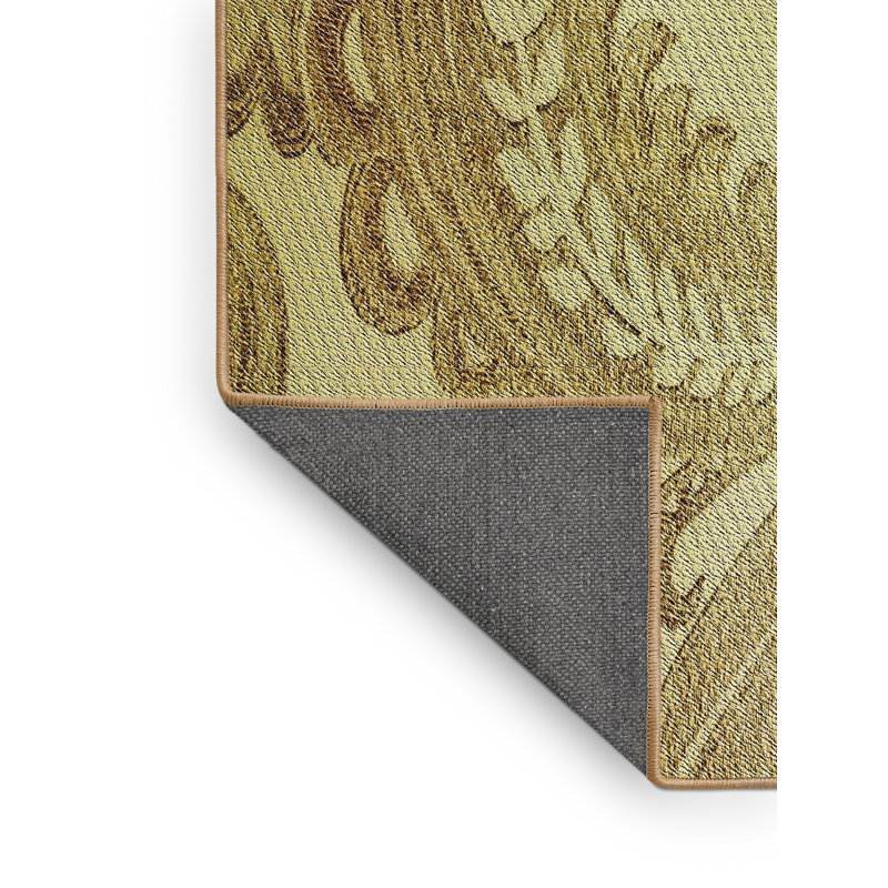 Damask Indoor Rug, Rectangle 5' x 7'