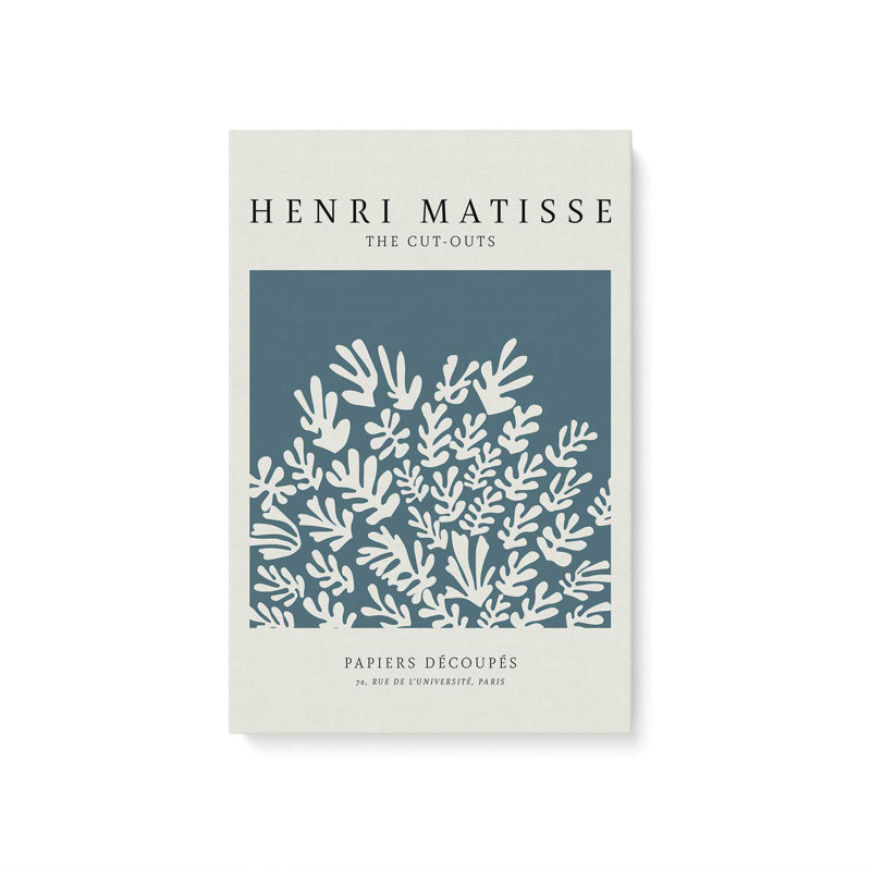 Matisse's La Gerbe en bleu minuit, Toile tendue, H 30 po x l 20 po x P 1,25 po
