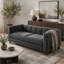 Canapé moderne 78,7 po pour salon, appartement et petit espace, gris foncé