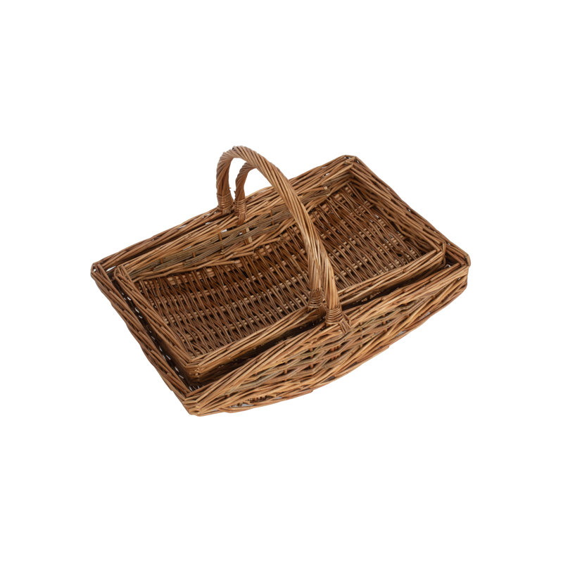 Wicker Garden Trug Set