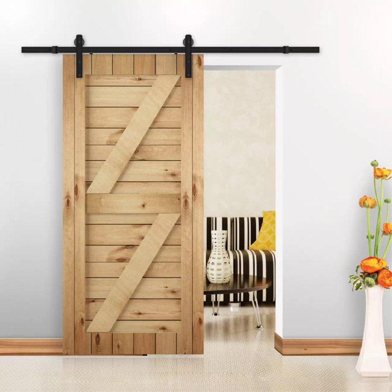 Steel Standard Single Door Barn Door Hardware Kit