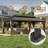 12 x 24ft Double-Roof Aluminum Outdoor Gazebo with Curtains & Mesh Screens, Hardtop Gazebo for Patio, Garden & Backyard-126278341