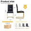 Chaises de salle à manger cantilever modernes Amari en similicuir avec base au fini doré (lot de 2)-1268853338-1236662290-1214924634