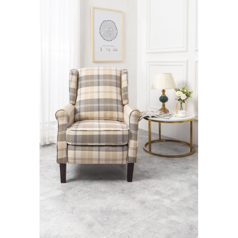 Imogen 70cm Wide Wing Chair Recliner, Brown/Beige