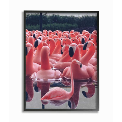 Drôle de flamant rose, piscine, oiseau, photographie de photographie par Daphne Polselli - impression - impression