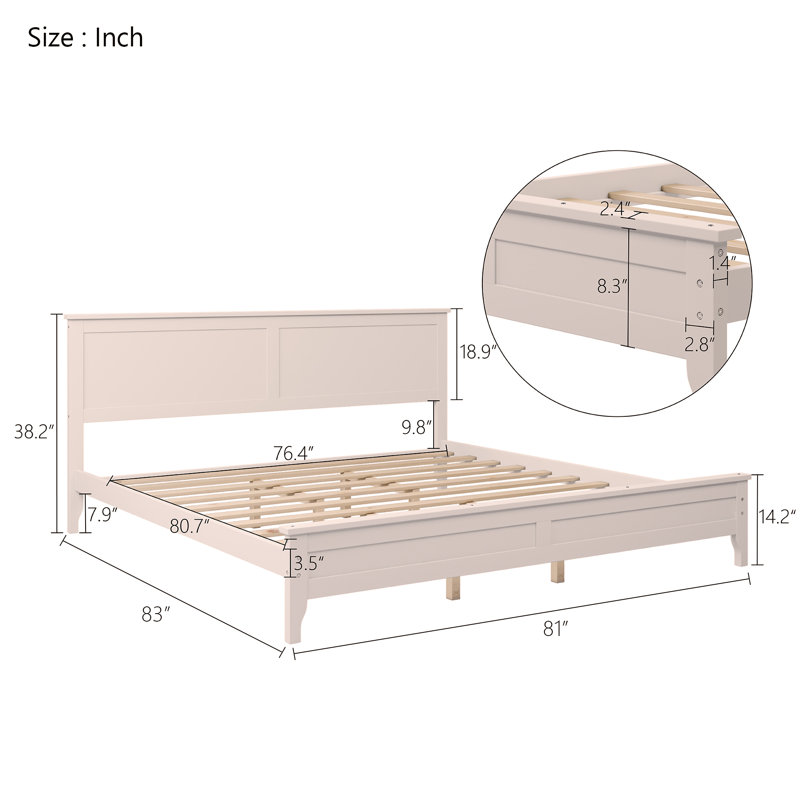 Lit plateforme Modern, Blanc