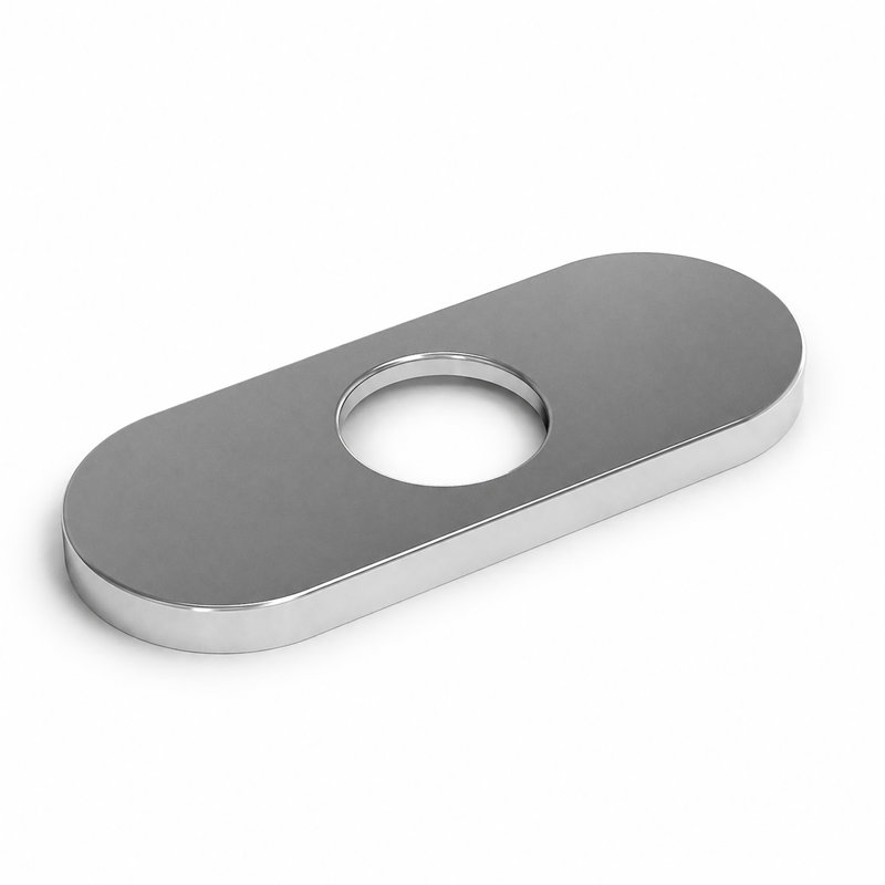 Plaque de fixation pour robinet de lavabo de salle de bain 5,5 po pour 1 ou 3 trous en chrome, Chrome