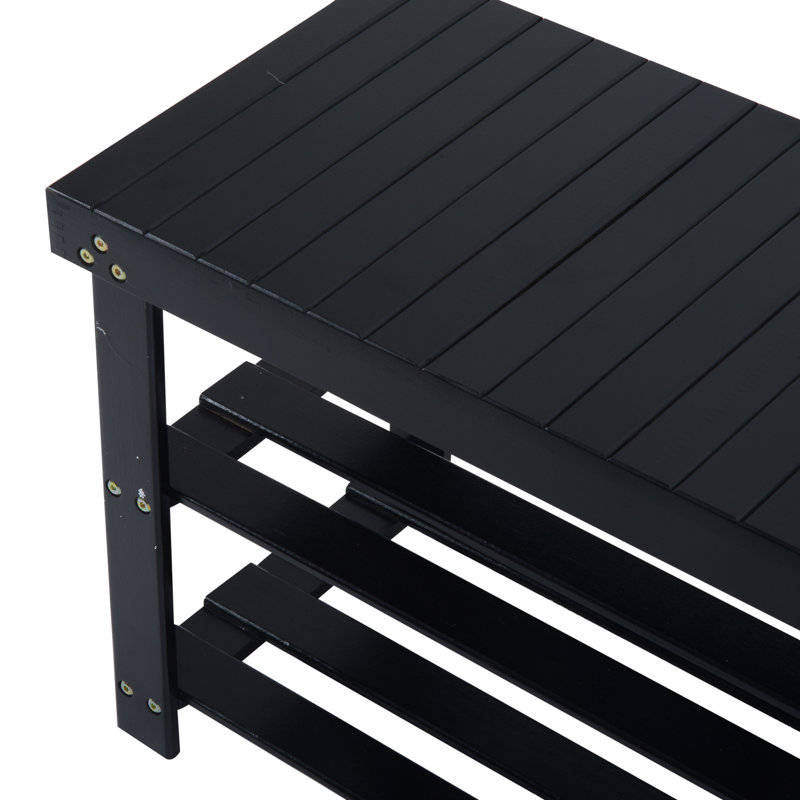 Banc de rangement en bois