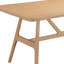 63" Natural Solid Wood Trestle Base Dining Table