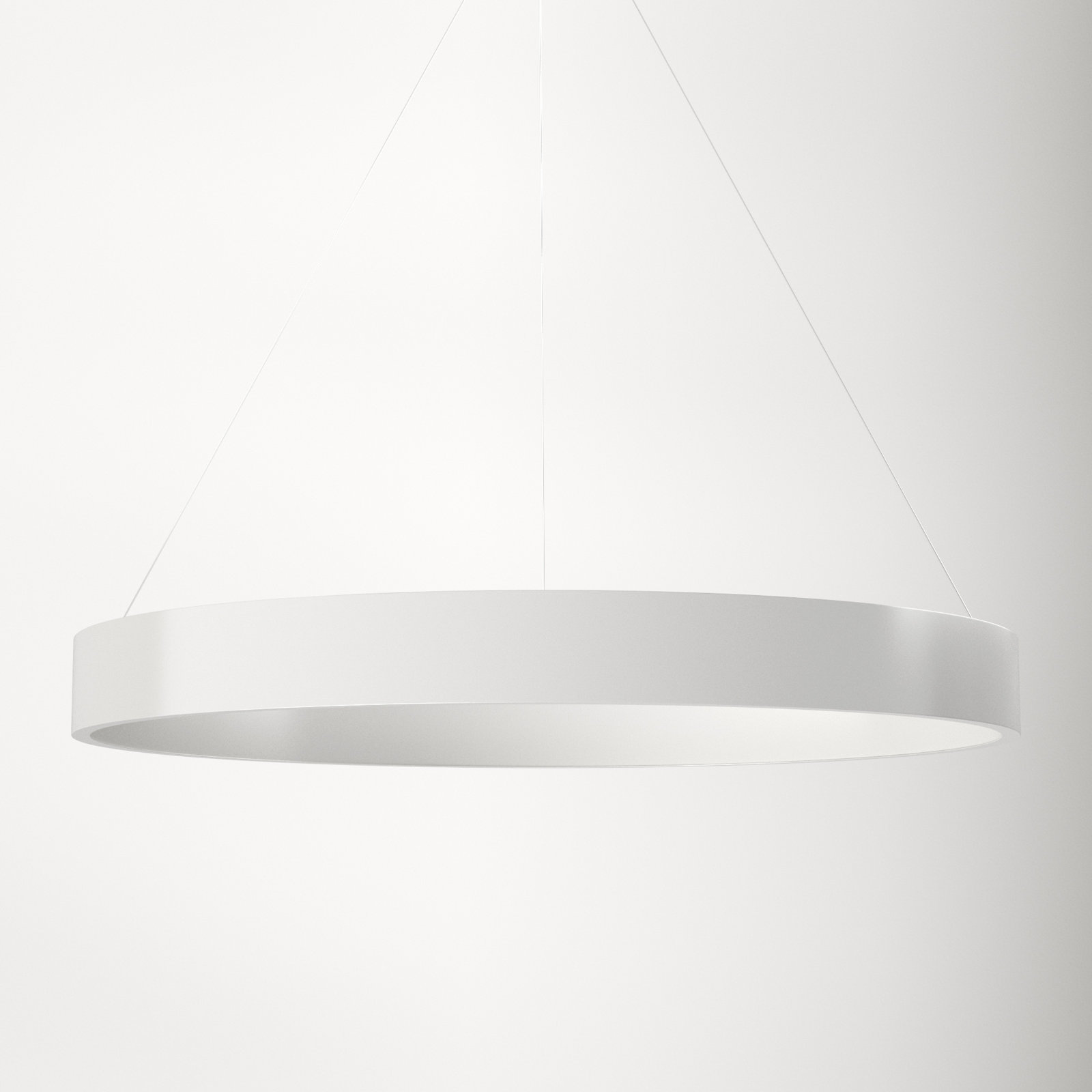 Romain Single Light Acrylic Dimmable LED Pendant, Brushed Aluminum, 4" H x 43" W x 43" D