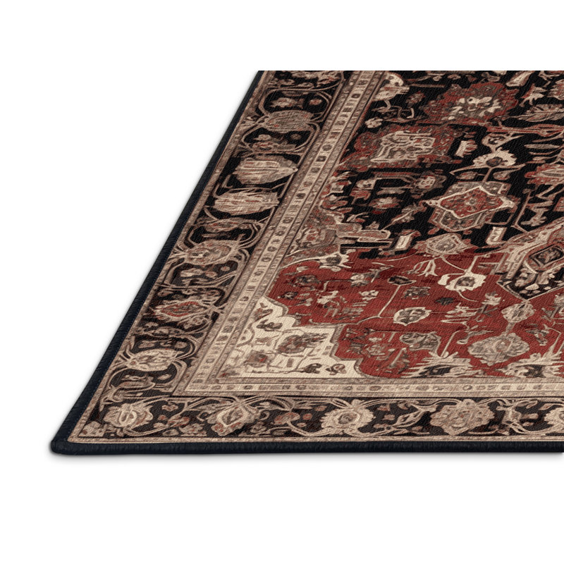 Tapis brun lavable à la machine, Rectangle 6 pi x 9 pi
