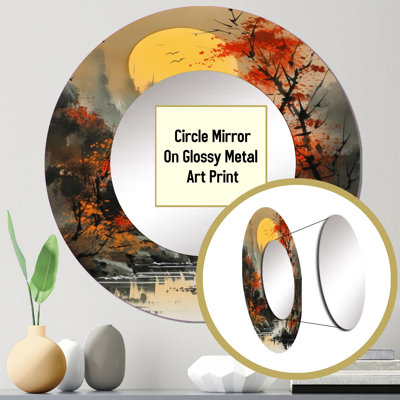 Whist Metal Round Mirror