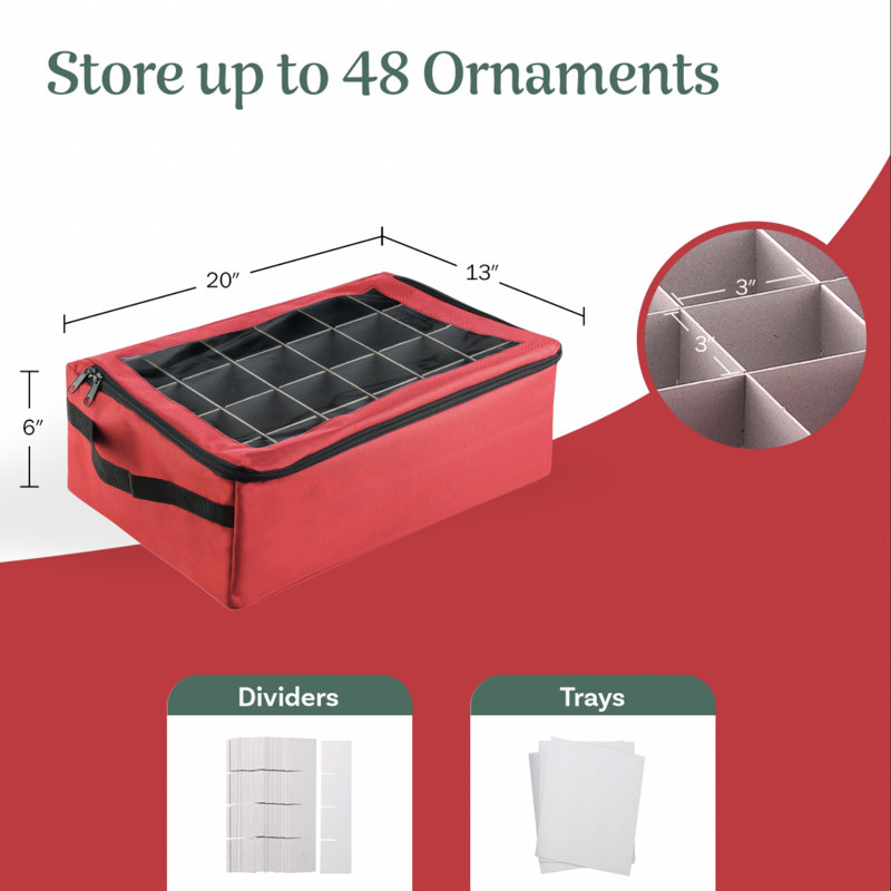 Boîte de rangement Tiny Tim Totes, rouge, Rouge