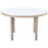 Round Dry-Erase Activity Table with Adjustable Legs - White/Black